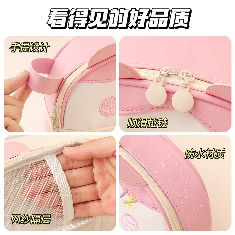 Bolsas de bolígrafo de gran capacidad de almacenamiento impermeable bolsa de maquillaje bolsas de papelería estudiantes bolsa impermeable PU bolsa pequeña bolsa de almacenamiento al por mayor