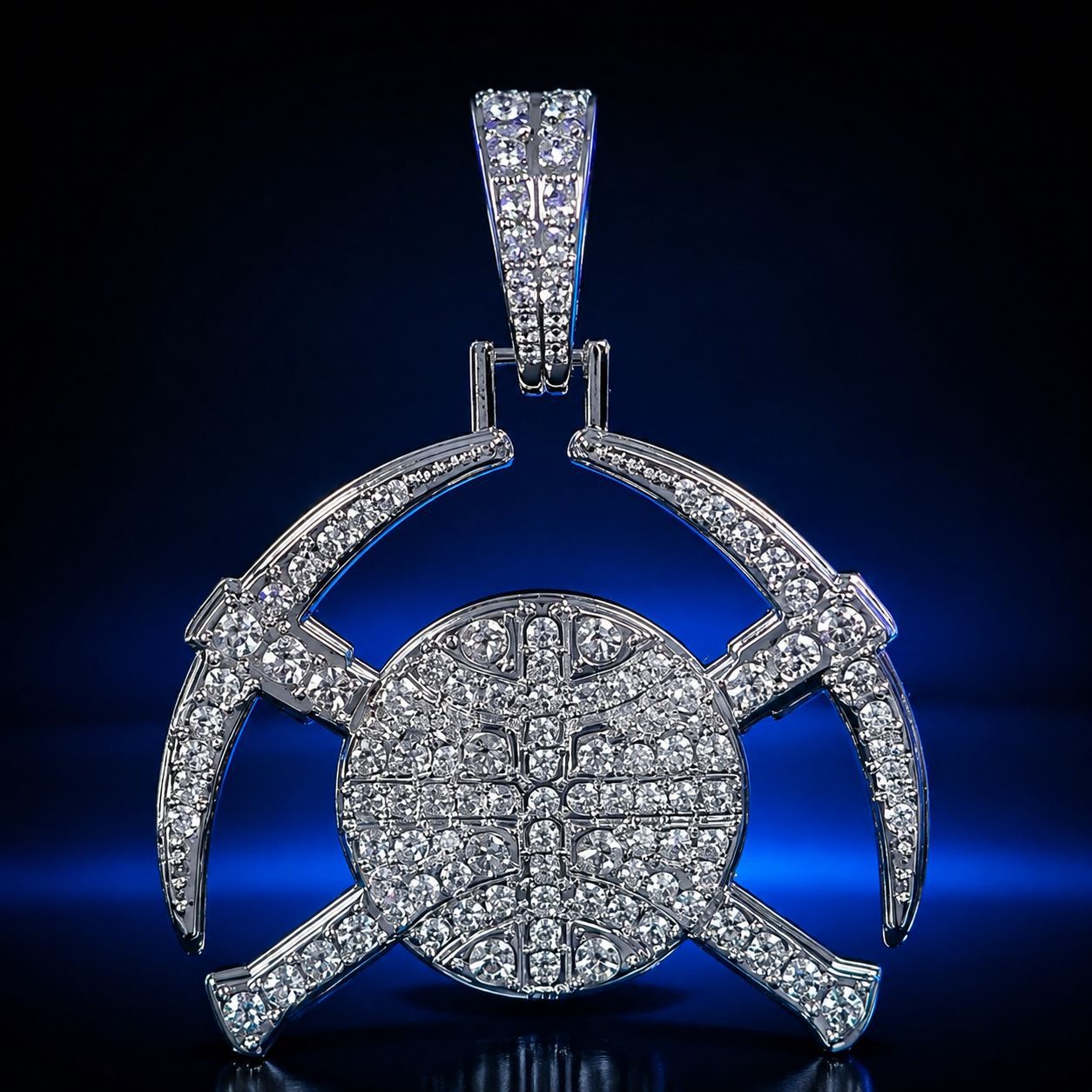 Colgante de cadena de diamantes completo de Cuba Nuggets collar de diamantes para hombres europeos y estadounidenses joyas de hip-hop personales al por mayor