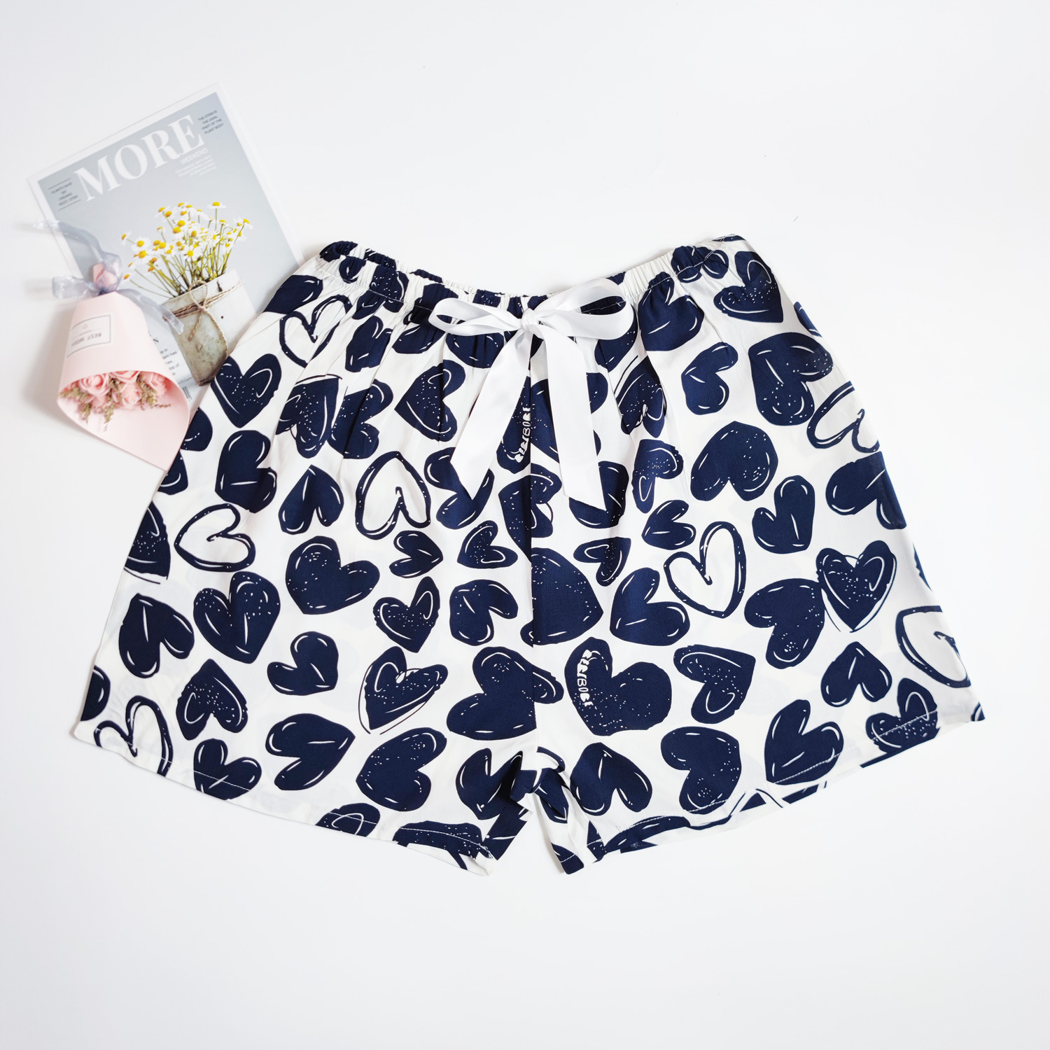 45 pantalones cortos de seda de algodón de verano delgados pijamas transpirables de algodón sintético ultra corto ropa de casa de gran tamaño de playa para mujeres