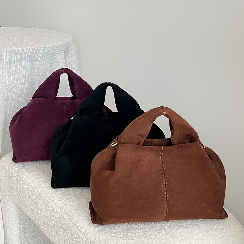 2026 New Versatile Polene Suede Cloud Bag Niche Designer Fashion Handbag Shoulder Crossbody Women's Bag