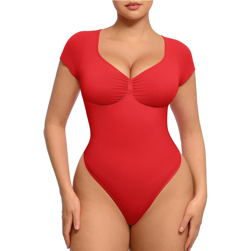 ヨーロッパとアメリカの貿易大きいサイズ産後ヒップリフティングシームレスボディシェイパー女性のコルセットおなかコントロールT字型ボディスーツボディスーツ|undefined