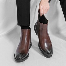 Q 83234 Chelsea Boots Men Winter Fleece Lined Ӣ�׷��ж���ѥ