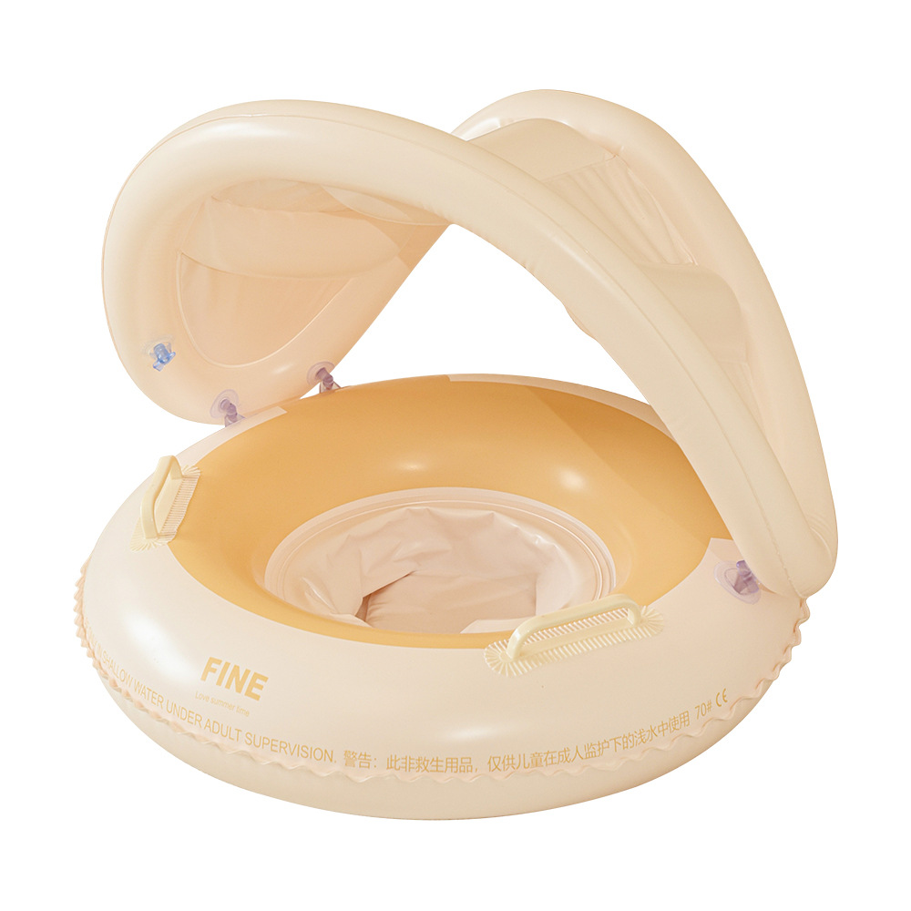 Xia Le bebé anillo de natación a prueba de sol con volante asiento de bebé barco cuerno barco hogar niños natación anillo piscina juguete