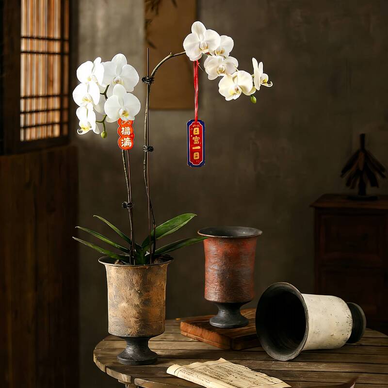 Jingdezhen Ceramic Flower Pot, Vintage Rustic Pottery, Wabi-Sabi Style, Handmade High-Footed Orchid Pot, Green Plant, Tea Room Zen Decoration Jingdezhen Ceramic Flower Pot, Vintage Rustic Pottery, Wabi-Sabi Style, Handmade High-Footed Orchid Pot, Green Plant, Tea Room Zen Decoration