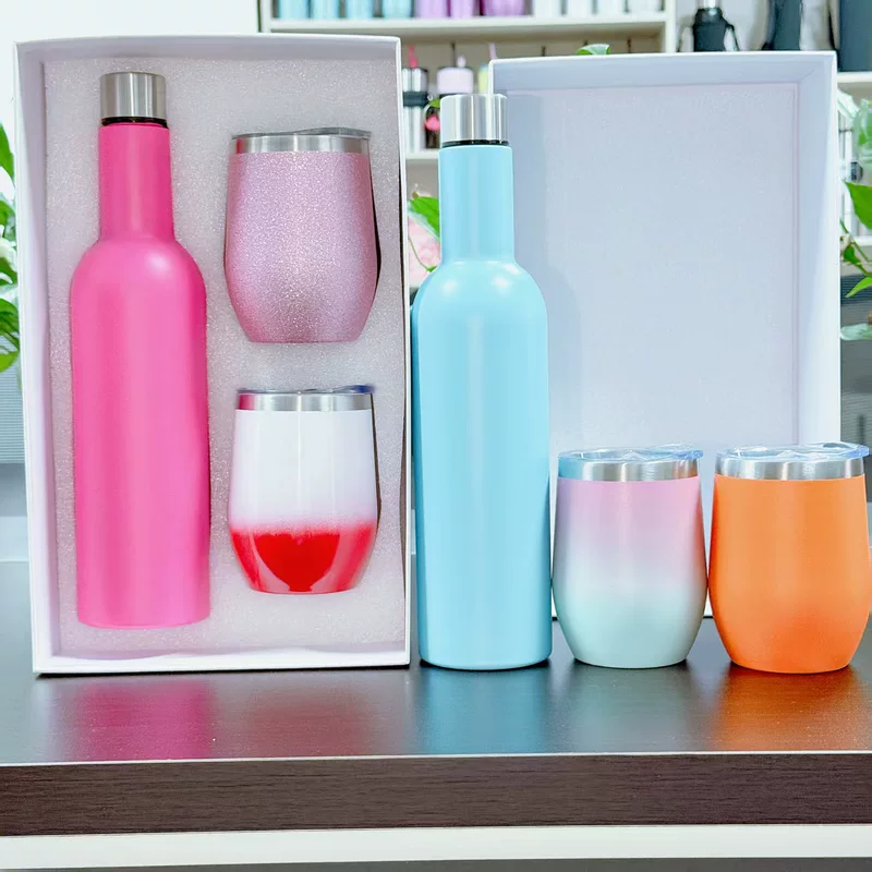 Wineglass, glass set stainless steel, (Cross-border trading), 750 ml, stainless steel AISI 304, Birthday gift