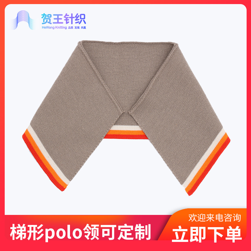 条纹明收针梯形罗纹针织面料提花针织罗纹T恤衣领袖口横机罗纹领