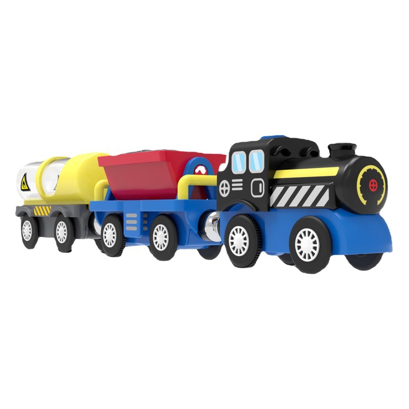 Electric rail car high-speed rail harmony children's educational simulation small fire compatible wooden rail toys wholesale