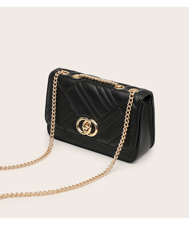 Borsa a tracolla donna versatile con ricamo e catena alla moda_voghion.com