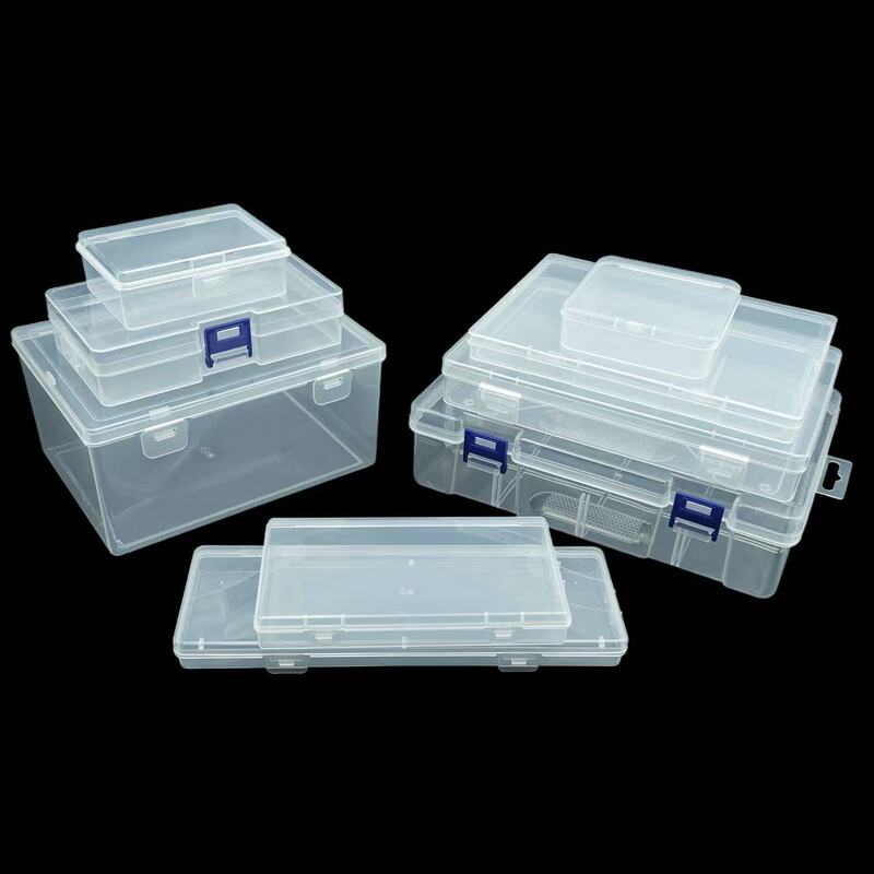 Manufacturer Transparent Rectangular Square Plastic Box Sample Display Box Stationery Bean Jewelry Hardware Fishing Gear Box