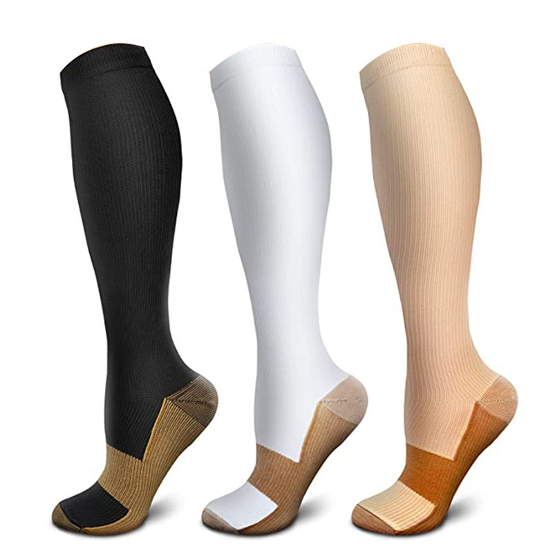 Amazon Explosions Copper Fiber Compression Socks CompresSocks Outdoor Sports Compression Socks Copper Ion Anti-Vein