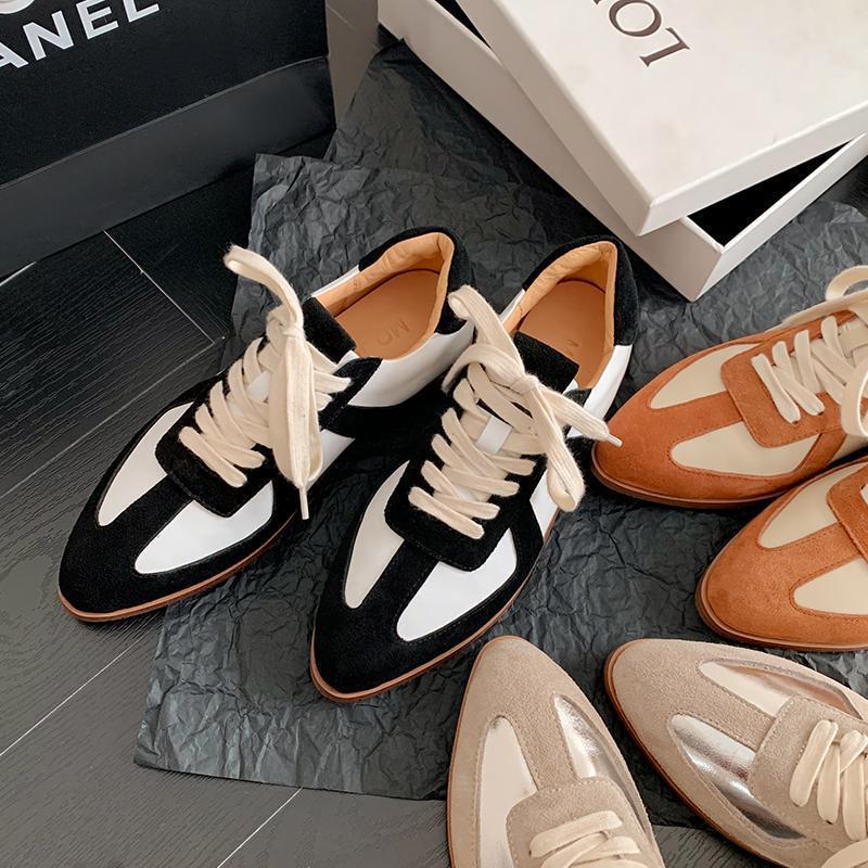 Retro Casual Shoes Pointed Flat Forrest Gump Shoes De Training Shoes 2025 Spring New Style Single Shoes Board Shoes Women's Single Shoes Retro Casual Shoes Pointed Flat Forrest Gump Shoes De Training Shoes 2025 Spring New Style Single Shoes Board Shoes Women's Single Shoes