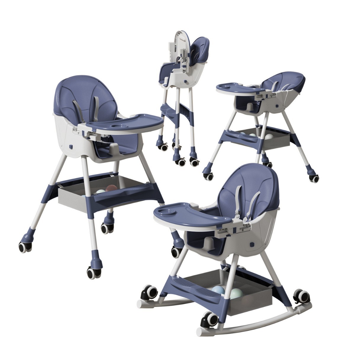 Silla de comedor para bebés, silla plegable multifuncional para bebés, mesa de comedor para bebés portátil, asiento para niños
