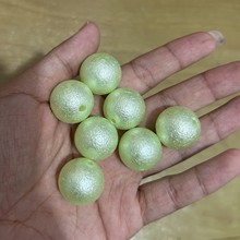 20mm皱纹直孔彩色abs仿珍珠 diy手链项链材料珍珠配件