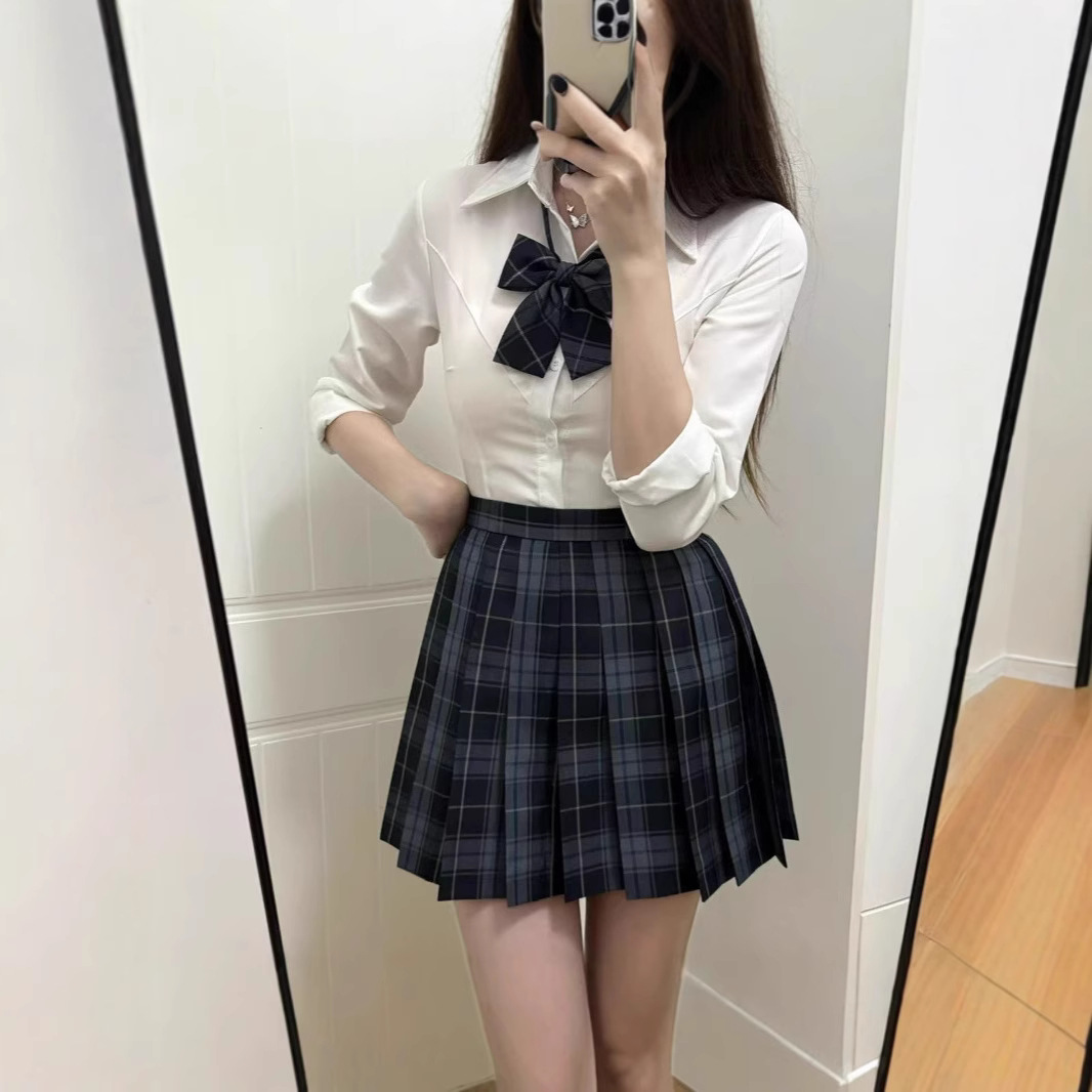 순수 스파이스 소녀 JK 스커트 체크 무늬 스커트 여성 대학 스타일 디자인 센스 틈새 슬림 핏 슬림 핏 섹시