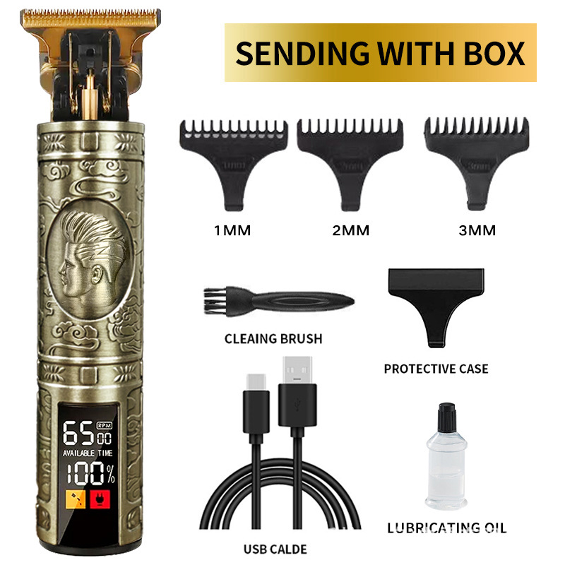 Cortadora de pelo profesional para peluqueros, recortadora universal para desbaste, recorte y afeitado, recargable para adultos.