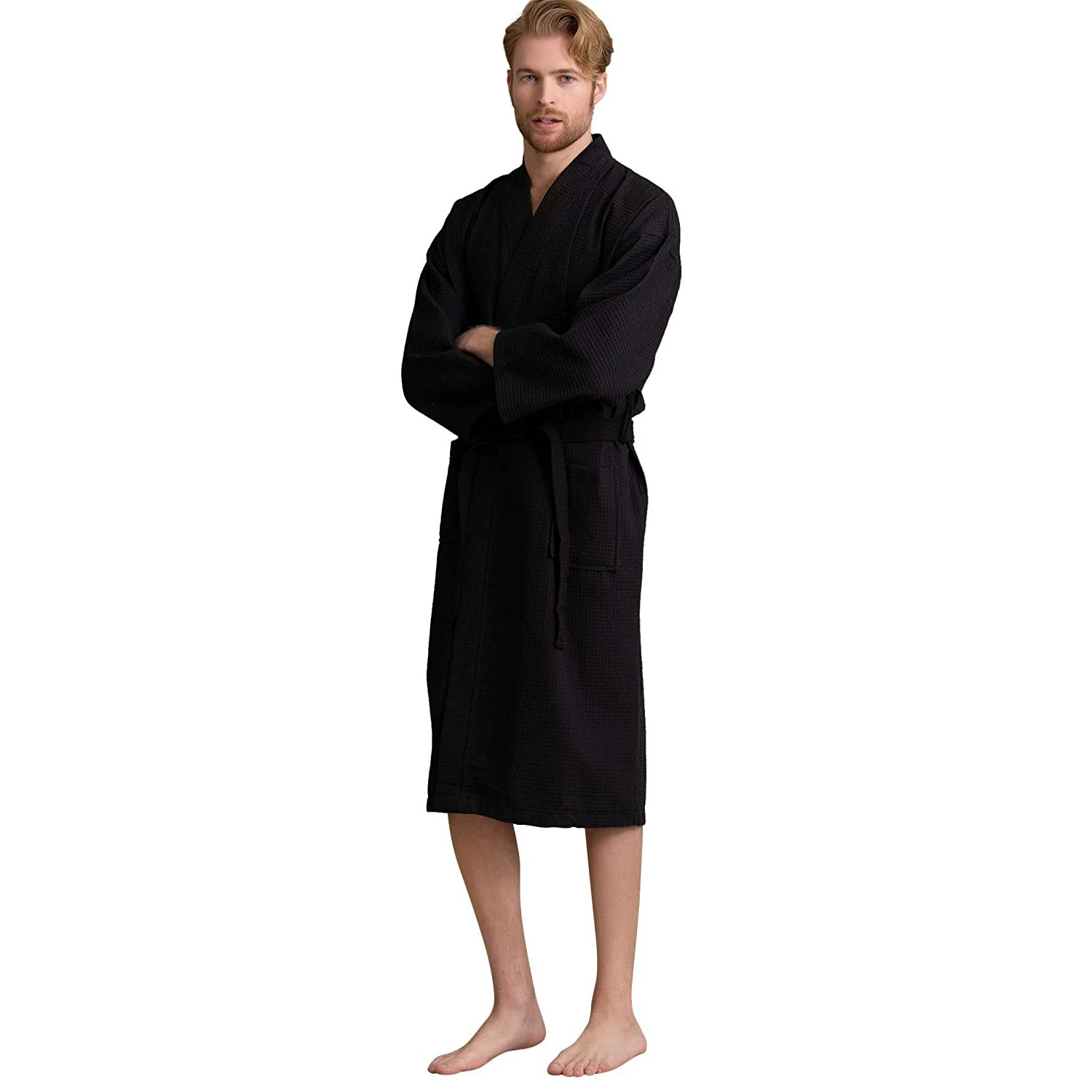 Thin quick dry long cotton bathrobe, custom-made, increased thickness