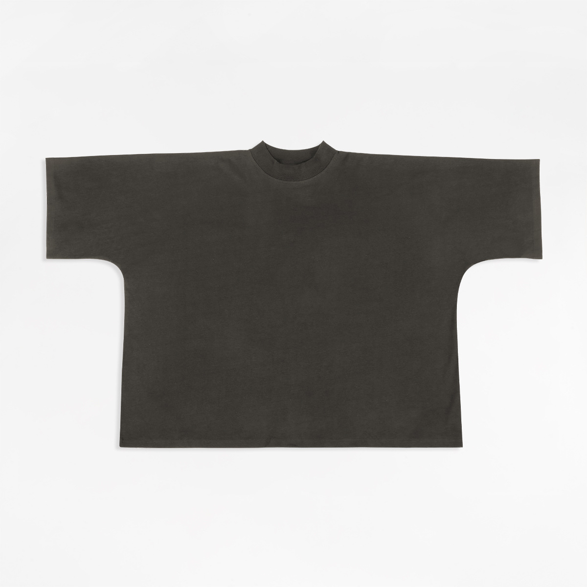 ETAI marca de moda de hombre pequeño cuello transfronterizo color sólido camiseta de manga corta hombre calles pesadas algodón caja corta versión ancha