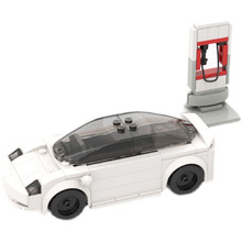 MOC积木 兼容乐高 小颗粒 拼插套装跑车玩具汽车特斯拉 Model 3