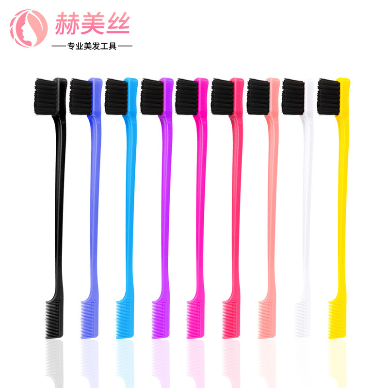 Factory Direct Sales Double-Headed Eyebrow Brush Beauty Tool Comb Multi-Functional Eyebrow Brush Edge Comb Eyebrow Powder Brush Makeup Brush