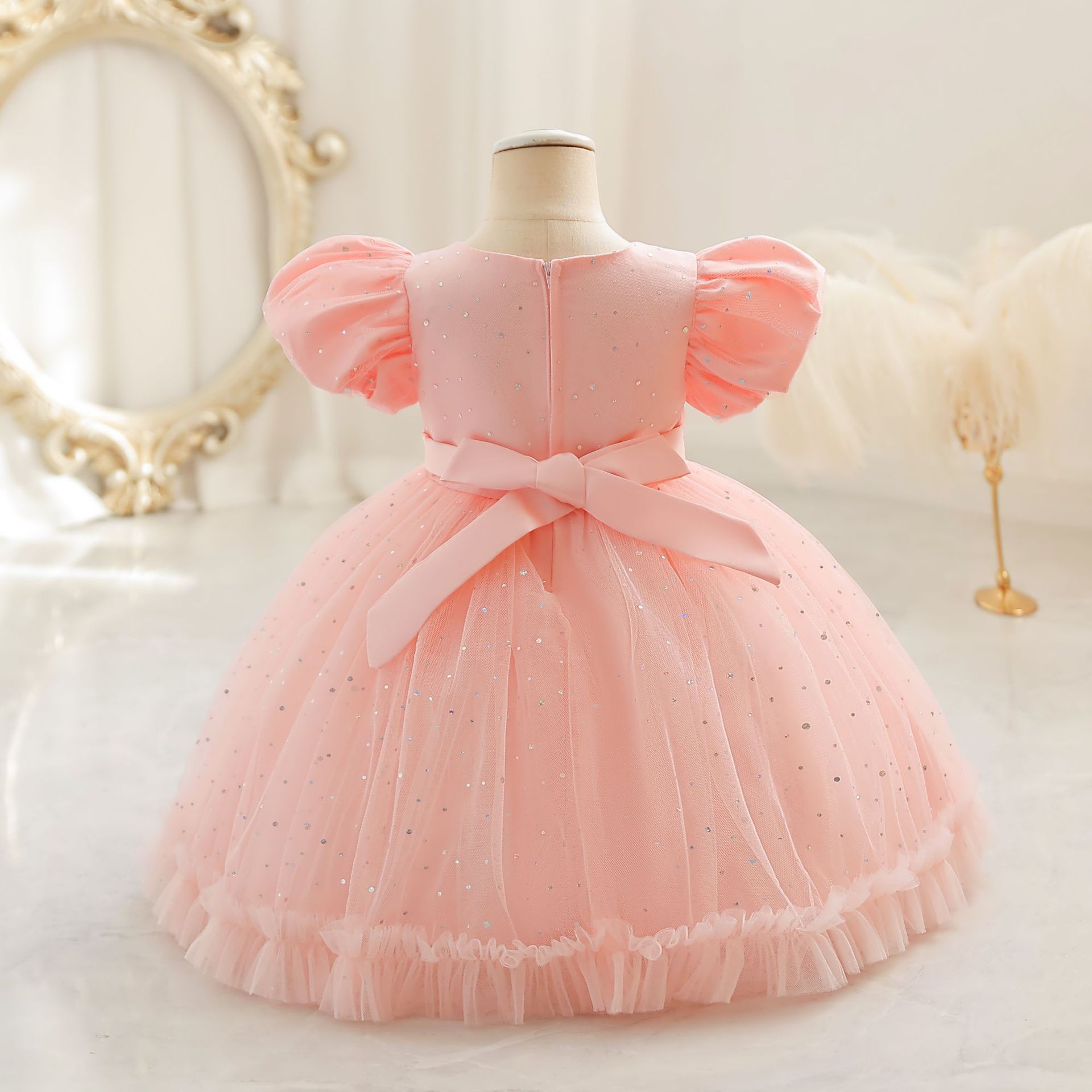 Blumenkind Kleid Kind Prinzessin Kleid Pompadour Kleid Mädchen ein Jahr alt Kind Rock Klammer_voghion.com