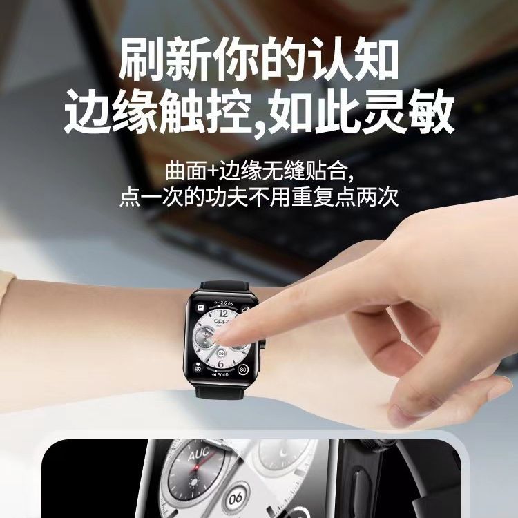 Adecuado para OPPO watch4Pro ver película de cerámica de flexión en caliente película protectora de superficie curva cubierta completa no-curling PMMA película