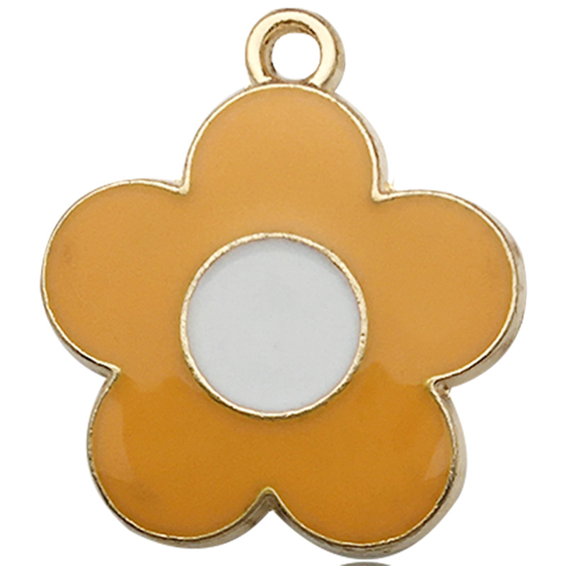 4g Weight Pendant Jewelry Making Type 19 * 21mm, 20*22MM, 25*25mm Jewelry Making Size DIY Jewelry Accessories Classification 1 Piece Quantity Alloy Material Flower Pattern Polished Finish Enamel Design Cartoon Style, Sweet Style 1 Piece 19 * 21mm 20*22MM 25*25mm Alloy Flower Polished Pendant 8