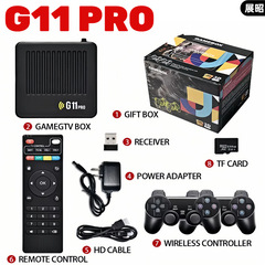 ダブルシステムg 11 PROゲーム機はテレビのハイビジョン無線のハンドルのレバーの携帯機のPSP戦神のゲームの箱をつないでいます。