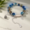 BE04 Golden Blue Successful Adjustable Bracelet
