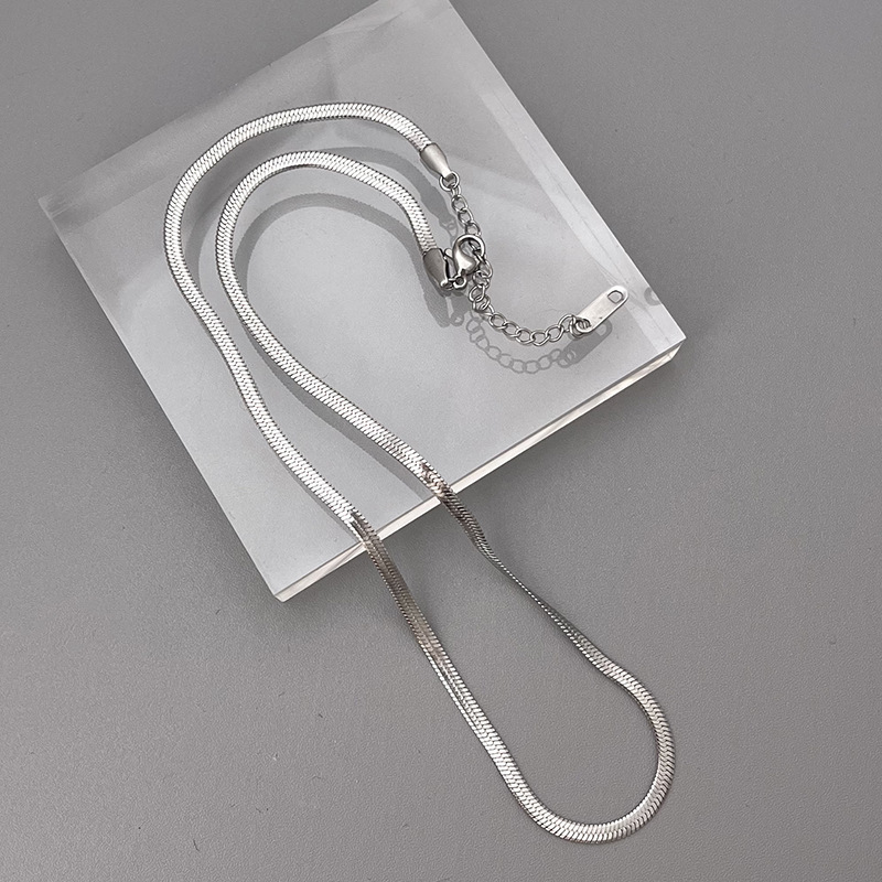 Simple Style Geometric Solid Color Titanium Steel Necklace Colorza_colorza_6