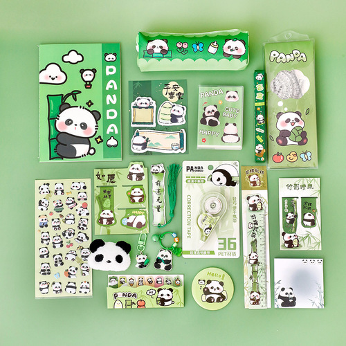 Ins cute panda stationery set Children's Day gift set graduation season reward small gift
