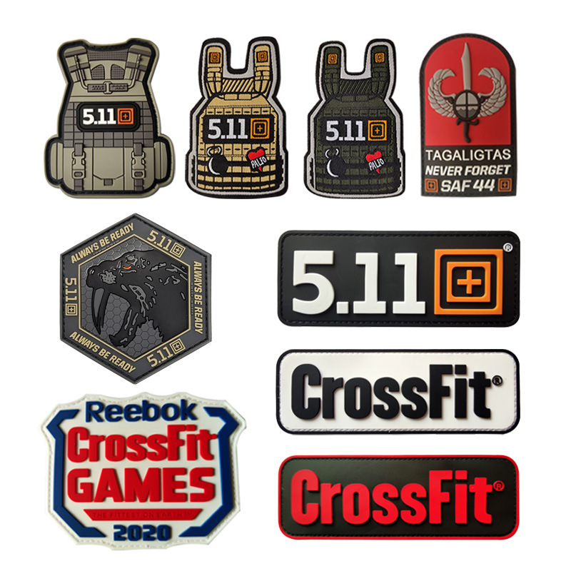 3D 511 Velcro Tactical Vest PVC Armband CrossFit Backpack Sticker PVC Waterproof Sticker