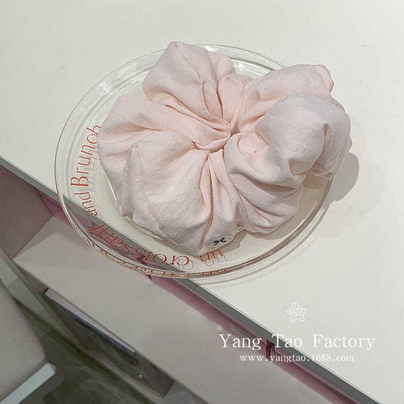 Puff ~ super tamaño arroz blanco nubes intestino grueso anillo de cabello femenino de alto nivel sensación de cabello universal atado cabello cuerda de cabello