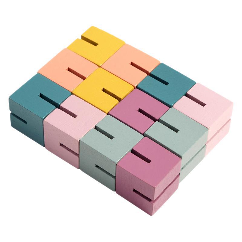 Bloques de construcción tridimensional en 3D, juguetes de cuerda de cubo de rompecabezas para niños, cubos de bloques de construcción al por mayor