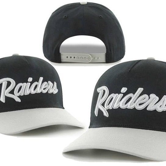 【Oakland Raiders】突击者橄榄球队联赛帽 遮阳平檐帽鸭舌棒球帽|undefined