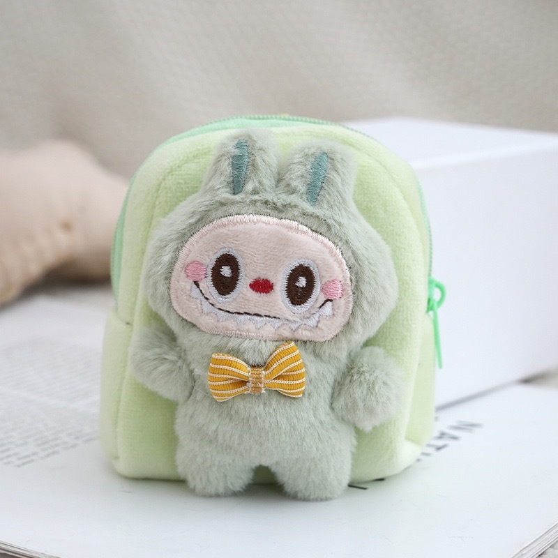 Labubu 小さなスクールバッグ漫画かわいい小銭入れぬいぐるみバックパックペンダント屋台子供の誕生日プレゼント|undefined