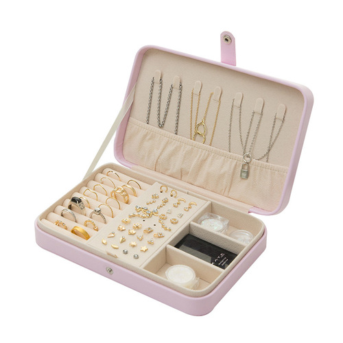 Elegant European-style Korean small earrings, simple ear rings, earrings, rings, handmade jewelry storage box, factory wholesale