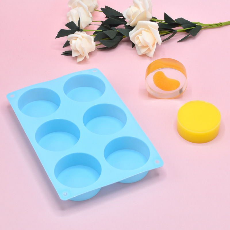 Nuevo 6-pieza cilíndrica molde de pastel de silicona molde de chocolate bricolaje cocina del hogar utensilios para hornear en stock al por mayor