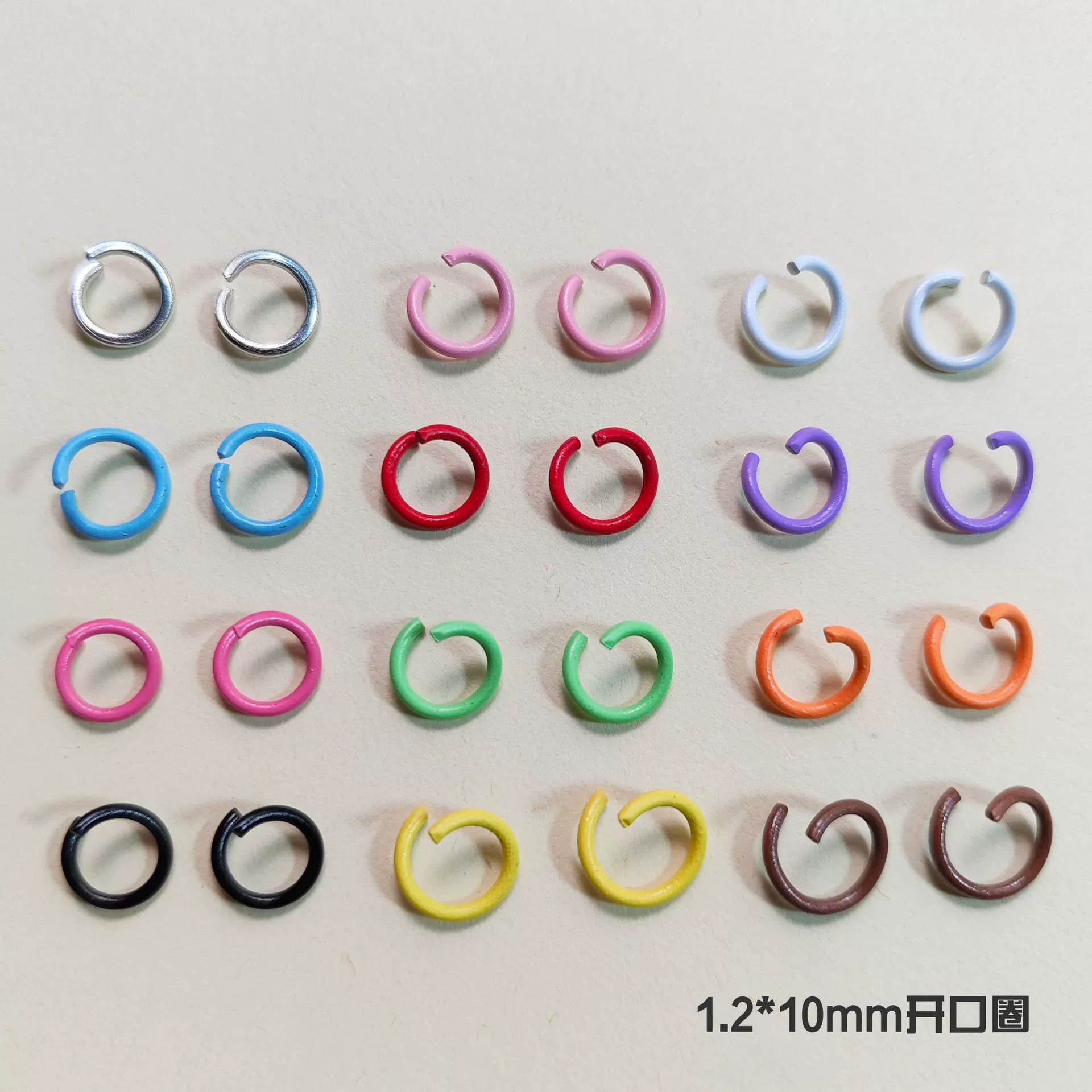 1.2*10 мм цветной открытый круг краска соединяет железный круг закрытый круг diy ручной работы материал ювелирные изделия металлические аксессуары