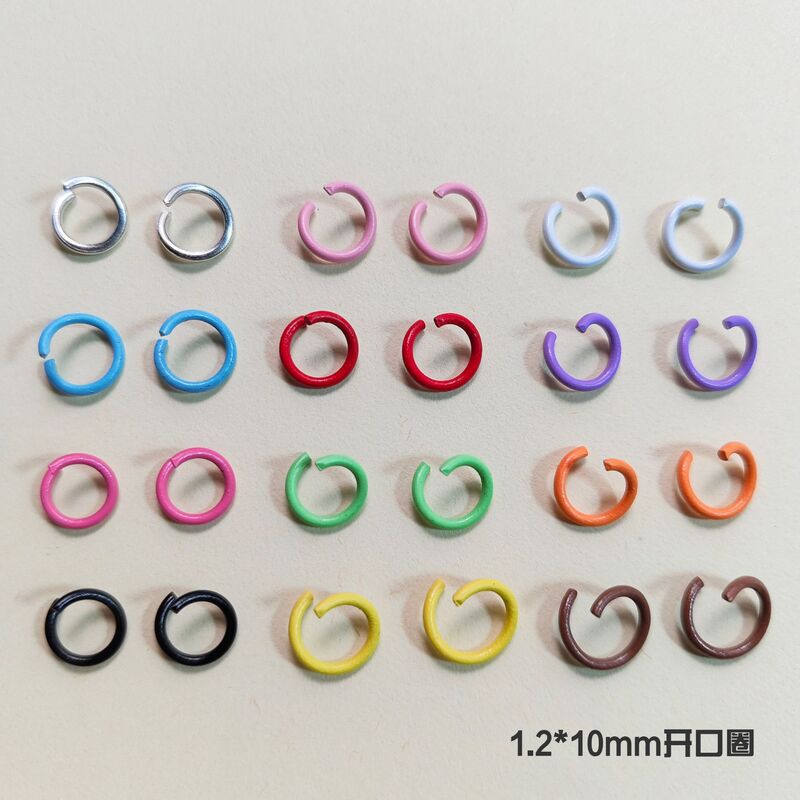 1.2*10mm color open ring baking varnish connection iron ring closed ring diy handmade material jewelry metal accessories
