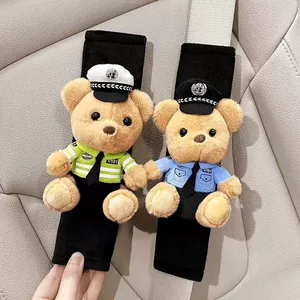 Yol polisi ayı avtomobil asqısı, təhlükəsizlik kəməri qoruyucusu, çiyin yastığı