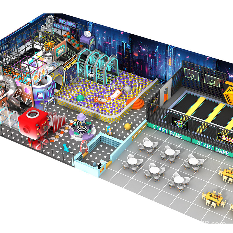Fuerte de juguete infantil interior fabricante de equipos de parque infantil gran y pequeño centro comercial slide para padres e hijos equipos de parque infantil