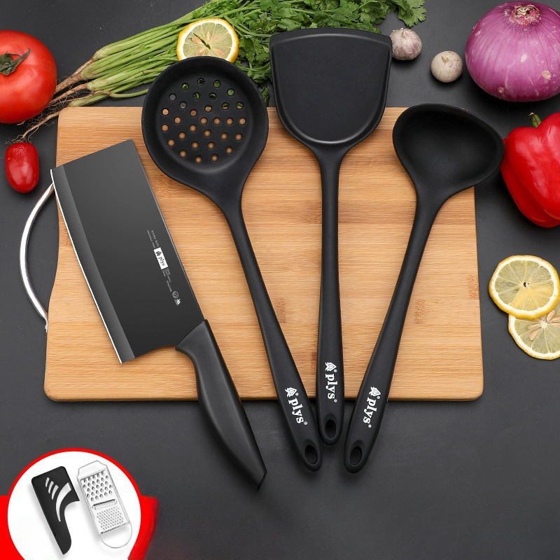 Kit de cuchillos de cocina combinación de cuchillos de cocina domésticos cuchillos de cocina tablero de cocina 2 en 1 tablero de corte cuchillos de cocina tablero de cocina un conjunto de acero inoxidable