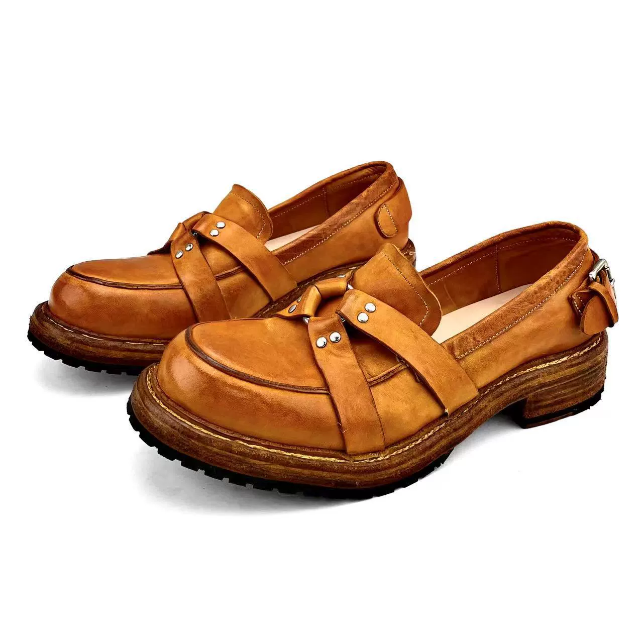 Ботинки Goodyear мужские винтажные мужские ботинки из натуральной кожи растительного дубления первого слоя воловьей кожи мужские британские потертые вручную ботинки мужские