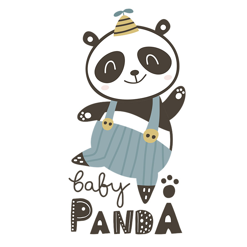 Cartoon Panda Wandaufkleber display picture 8