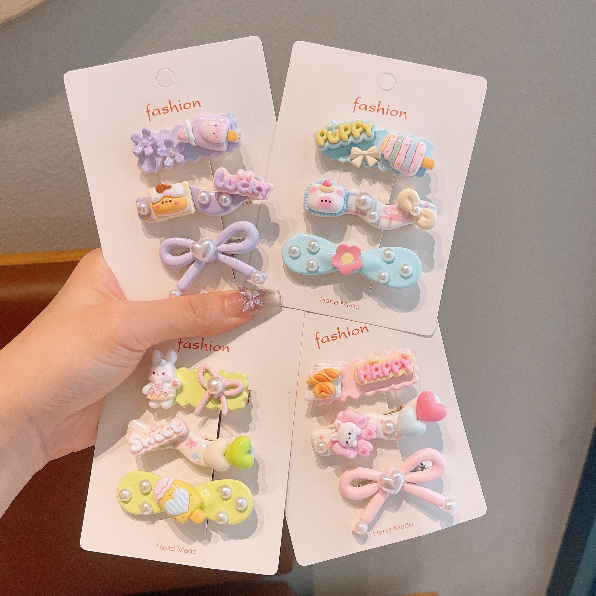 Nuevo clip de cabello de gatos de dopamina súper suave adorable tocado de niños tarjeta de cabello de niñas clip de cabello de borde Yiwu