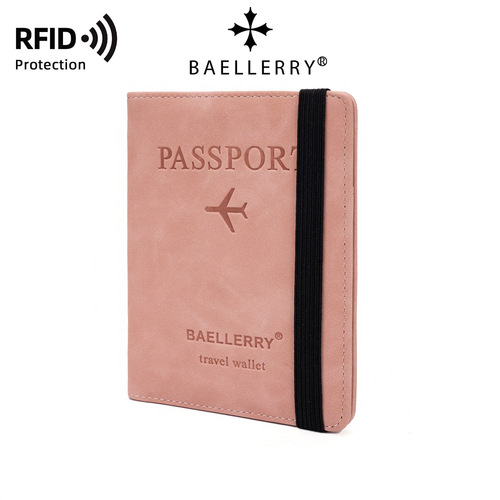 Baellerry new RFID passport bag cross-border frosted travel document holder simple anti-magnetic card bag women's wholesale