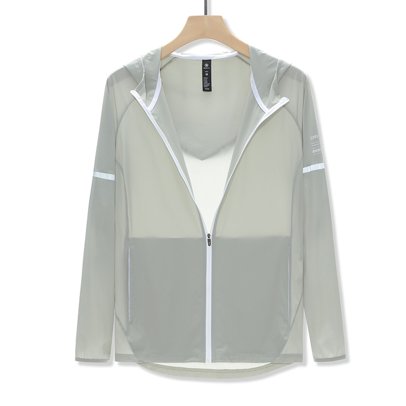 Cazadora de deportes al aire libre pájaro hombres y mujeres corriendo protector solar transpirable ultrafino simple ropa de piel de secado rápido en stock al por mayor