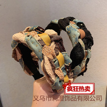 牛仔星星麻花发箍女款2024新款高级感洋气时尚头箍发饰小众设计感