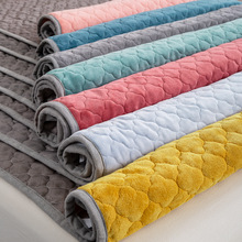 新款牛奶绒夹棉床垫冬季加绒加厚纯色保暖垫床褥保护垫子厂家批发