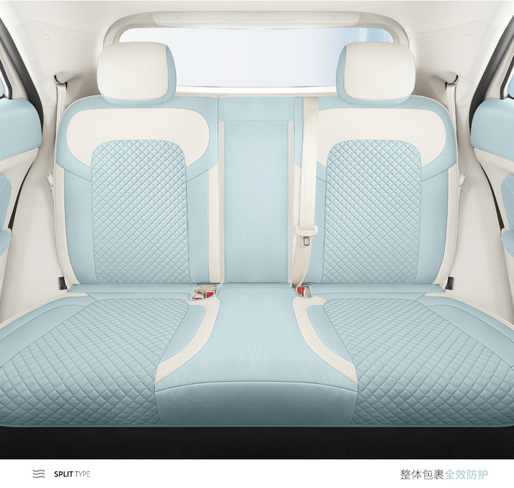 24 Euler Good Cat Seat Cover All-inclusive Autumn and Winter Four Seasons Fabric Linen Seat Cover Interior Modification Special Car Cushion